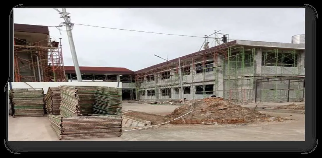 Scaffolding pada proyek gedung